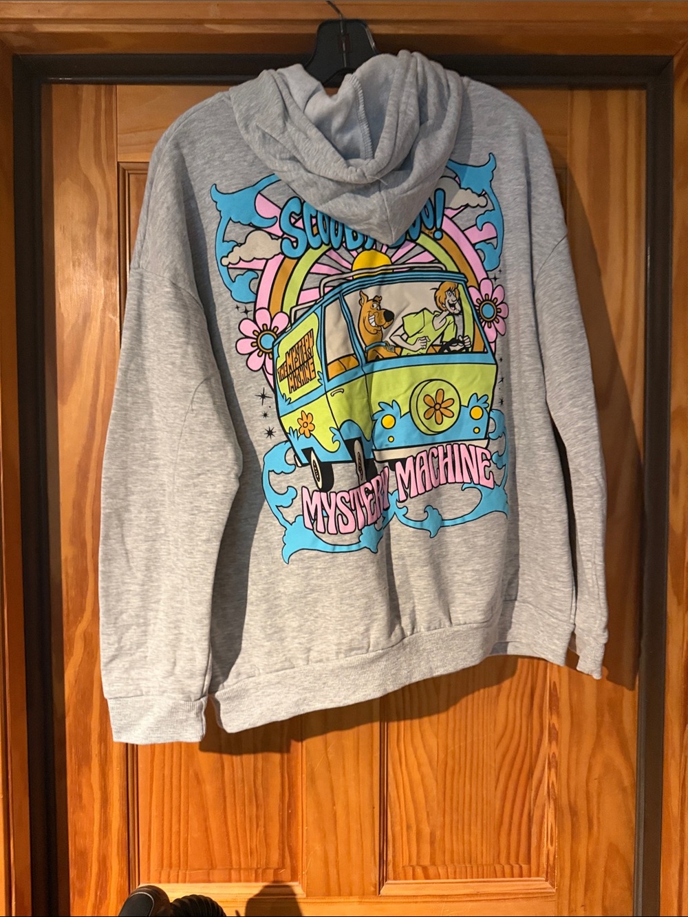 Scooby-Doo Grey Graphic Hoodie with Pink Drawstrings - Picture 4 of 4